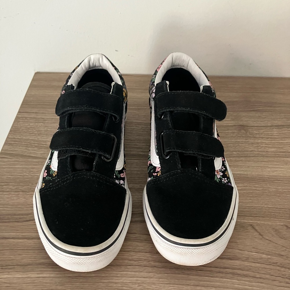 Vans Kids Black and Floral Sneakers